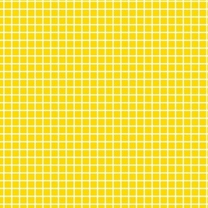 Small Grid Pattern - School Bus Yellow and White