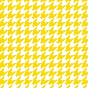 Houndstooth Pattern - School Bus Yellow and White