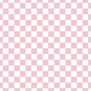 Checker Pattern - Rose Quartz and White