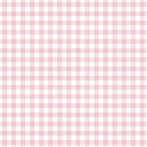 Small Gingham Pattern - Rose Quartz and White