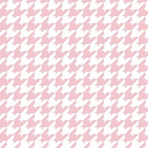 Houndstooth Pattern - Rose Quartz and White