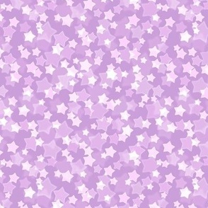 Small Starry Bokeh Pattern - Wisteria Color