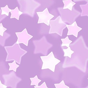 Large Starry Bokeh Pattern - Wisteria Color