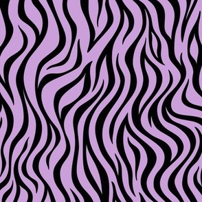 Zebra Stripe Pattern - Wisteria and Black