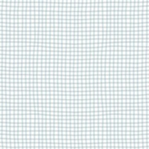 Hand Drawn Gingham in Pale Blue