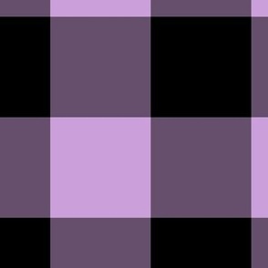 Extra Jumbo Gingham Pattern - Wisteria and Black