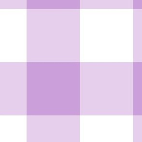 Extra Jumbo Gingham Pattern - Wisteria and White