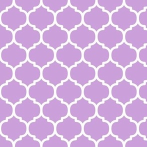Moroccan Tile Pattern - Wisteria and White