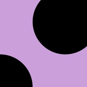 Jumbo Polka Dot Pattern - Wisteria and Black