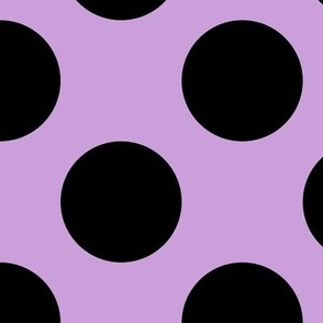 Large Polka Dot Pattern - Wisteria and Black