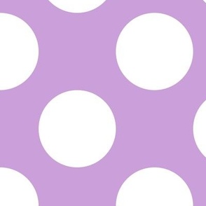 Large Polka Dot Pattern - Wisteria and White