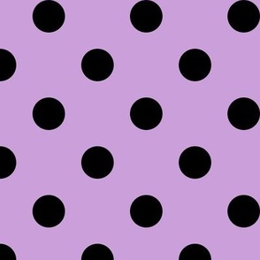 Big Polka Dot Pattern - Wisteria and Black