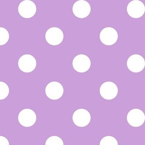 Big Polka Dot Pattern - Wisteria and White