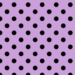 Polka Dot Pattern - Wisteria and Black