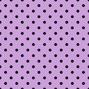 Small Polka Dot Pattern - Wisteria and Black