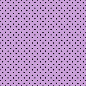 Tiny Polka Dot Pattern - Wisteria and Black