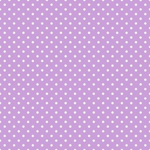 Tiny Polka Dot Pattern - Wisteria and White