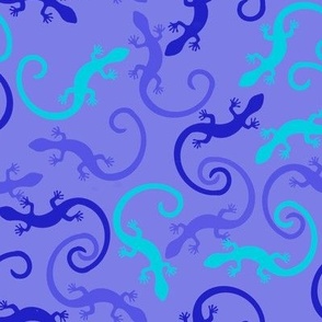 Lizards blue purple aqua