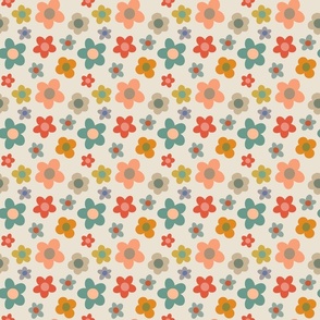 Flower Power Floral | Earth tones, small