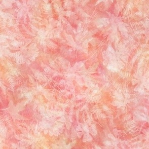 Coral Rose Pink Fern Maple Sunprint Texture