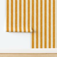 Cabana Stripe - large 2" stripes - marigold and cream 