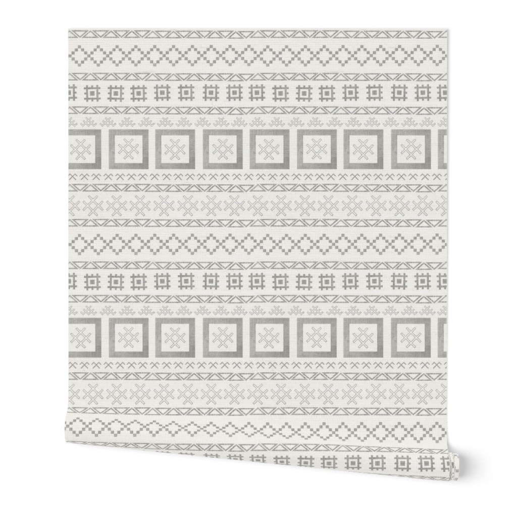 Latvian traditional symbols in rows frame