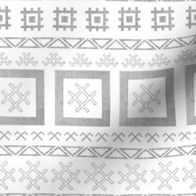 Latvian traditional symbols in rows frame