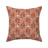 Pumpkin Floral Beige Small