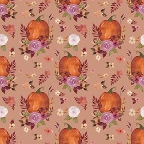 Pumpkin Floral Beige Small