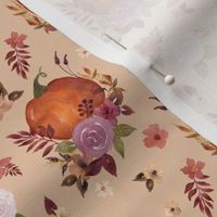 Pumpkin Floral Eggshell Small