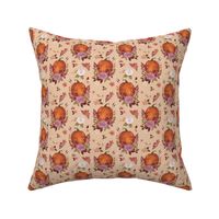 Pumpkin Floral Eggshell Small