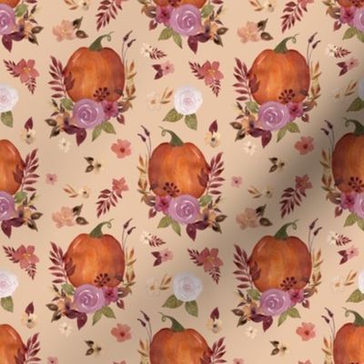 Pumpkin Floral Eggshell Small