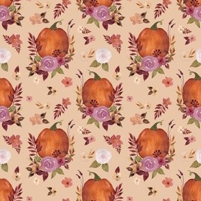 Pumpkin Floral Eggshell Small