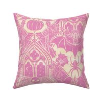 Gothic Halloween Damask - large - orchid and cream