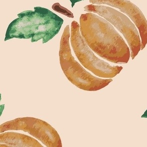 450 - Jumbo large scale watercolor Pumpkin Spice all over large scale for home decor in sweet autumn earthy tones - for table linen, napkins, thanksgiving and fall decor and apparel 