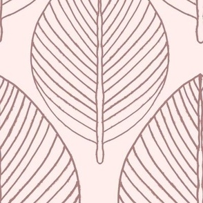 298 $ - jumbo scale hand drawn tropical leaf for seagrass wallpaper, elegant bed linen in neutral tones of cream and taupe