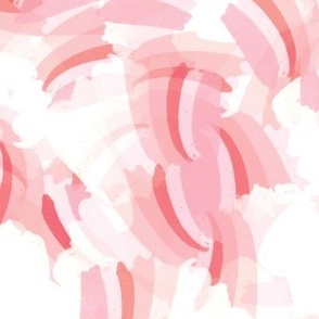 Striped abstraction, Pink and white