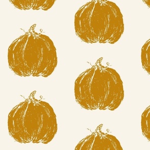 Distressed painterly autumn pumpkin 