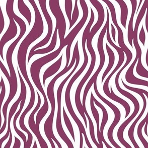 Zebra Stripe Pattern - Boysenberry and White