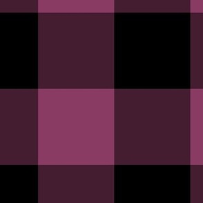 Extra Jumbo Gingham Pattern - Boysenberry and Black