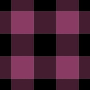 Jumbo Gingham Pattern - Boysenberry and Black