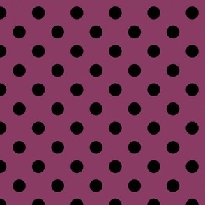 Polka Dot Pattern - Boysenberry and Black