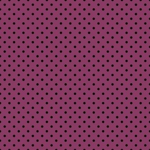 Tiny Polka Dot Pattern - Boysenberry and Black