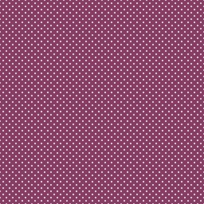 Micro Polka Dot Pattern - Boysenberry and White