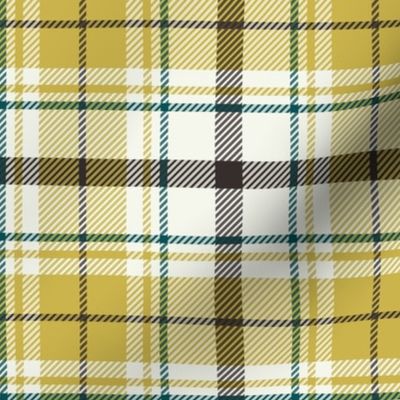 Nature Trail Plaid - Ivory Citron Yellow Large Scale