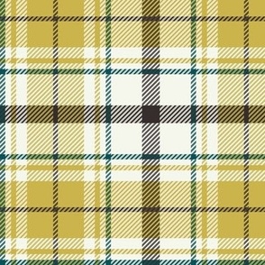 Nature Trail Plaid - Ivory Citron Yellow Large Scale