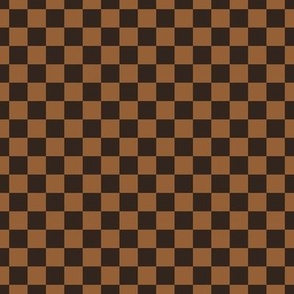 Checker Pattern - Cinnamon Spice and Dark Cocoa