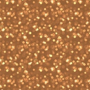 Small Sparkly Bokeh Pattern - Cinnamon Spice Color