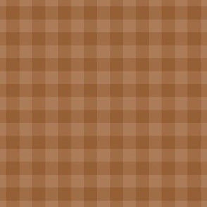 Gingham Pattern - Cinnamon Spice and Almond