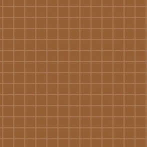 Grid Pattern - Cinnamon Spice and Almond